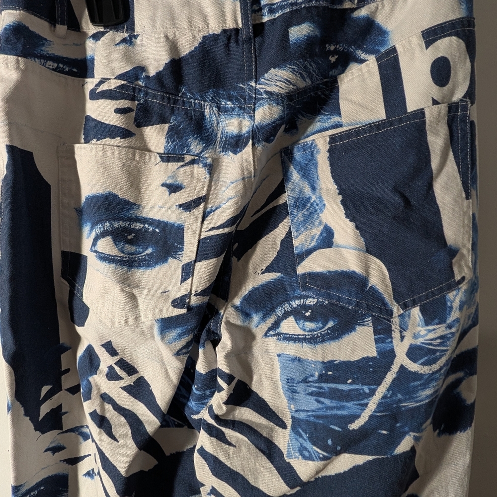 The Kript Vanity Denim Graphic Face Print Pants Size S - Picture 6 of 7